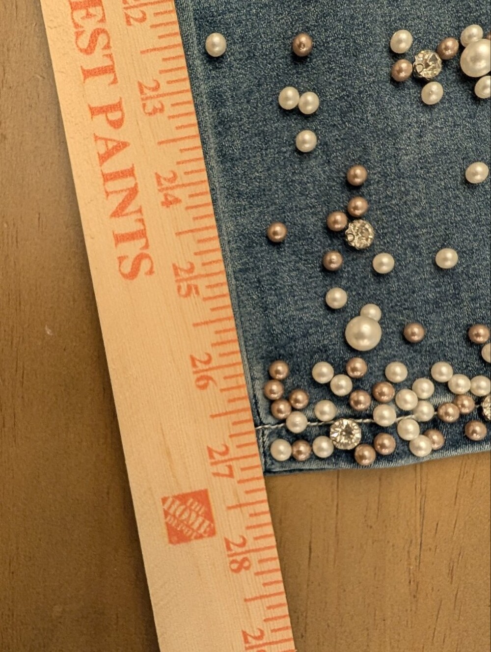 Ethyl Marleigh Slim Jeans With Pearls & Stones Women's Size 6 - Picture 4 of 9